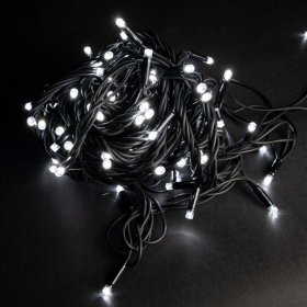 Šviečianti girlianda-varveklis SUNLUX F6, 150 LED su storu laidu, 6 m., balta spalva, IP44, tinka naudoti lauke, 6M 150L-5