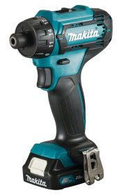 Akumuliatorinis gręžtuvas MAKITA DF033DWAE, 12V MAX, 2x2,0 Ah Li-ion, 30/14 Nm, 0,88 kg, 1/4", LED 2-speed