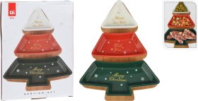 Serviravimo padėklas, eglutės formos, trispalvis