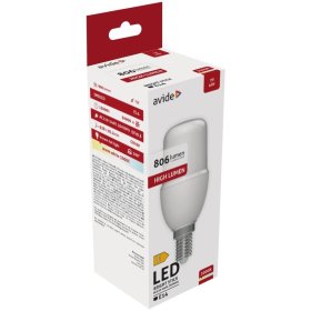 LED lemputė AVIDE, 7W (=60W), E14 T37 STICK, WW, 3000K, 220-240V, 806 lm, 200°, 15.000 val
