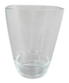 Kambarinis vazonas, orhidėjoms, stiklinis MIX STP9632, aukštis 15 cm., skersmuo 12 cm.