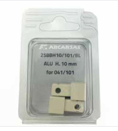 Plytelių kampo užbaigimas ARCANSAS 258H10/101/Bl, H-10 mm, 2 vnt., aliuminis, išorinis, kvadratinis, akmens imitacija, smėlio spalvos