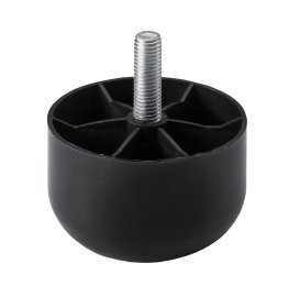 Baldų atrama HETTICH, plastikinė, juoda spl., d-68 mm, 48 mm, 9262127