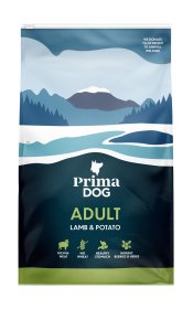 Sausas šunų ėdalas PRIMADOG, ėriena ir bulvės, visiems suaugusiems šunims, 3kg