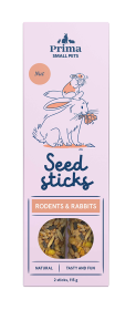 Maistas graužikams ir triušiams PRIMASMALL PETS, sėklų lazdelės su riešutais, 2vnt, 115g