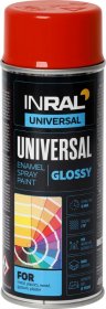 Aerozoliniai dažai INRAL Universal, kelininkų raudona RAL3020, blizgi, 400ml
