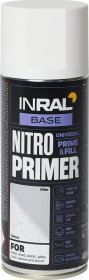 Aerozolinis, antikorozinis gruntas INRAL NITRO PRIMER, 400 ml, balta, matinė
