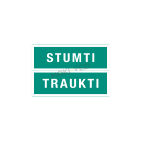 Informacinis ženklas, traukti-stumti, 50 x 150 mm, lipdukas, 2vnt.