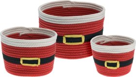 Kalėdinis daiktų laikymo krepšys Kalėdų Senis, didelis, 26 x 18 cm