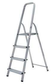 Kopėčios HERVIN EQUIPMENT, aliuminės, buitinės, 4 pakopų, 810-1480 mm, HSL004A