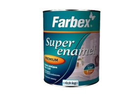 Alkidinė emalė FARBEX Pf-115P, 0,9 l, vidaus ir išorės darbams, balta