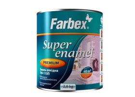 Alkidinė emalė FARBEX Pf-115P, 2,8 l, vidaus ir išorės darbams, raudonos spalvos