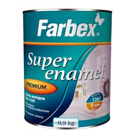 Alkidinė emalė FARBEX Pf-115P, 0,9 l, vidaus ir išorės darbams, salotinės spalvos
