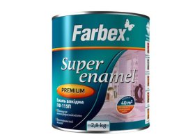 Alkidinė emalė FARBEX Pf-115P, 2,8 l, vidaus ir išorės darbams, šviesiai žalios spalvos