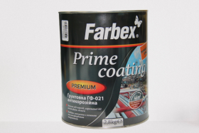 Antikorozinis alkidinis gruntas FARBEX Gf-021, 2,8 kg, pilkos spalvos