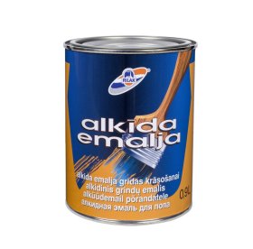 Grindų emaliniai dažai RILAK, 0,9 l, geltonai ruda spalva