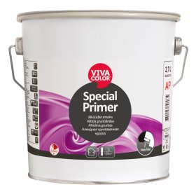 Sienų ir lubų gruntiniai dažai VIVACOLOR Special Primer, 2,7 l, AP bazė, balti, matiniai