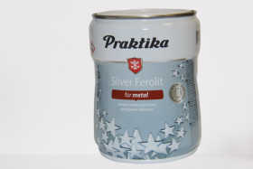 Alkidinė emalė metaliniams paviršiams PRAKTIKA, 0,65 ml, sidabrinės sp.