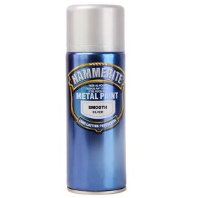 Aerozoliniai antikoroziniai dažai HAMMERITE Smooth, 400 ml, sidabriniai, blizgūs