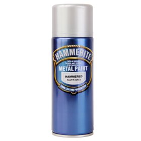 Aerozoliniai antikoroziniai dažai HAMMERITE Hammered, 400 ml, pilki, kaldinto metalo imitacijos
