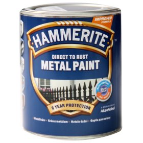 Antikoroziniai dažai HAMMERITE Smooth Finish, 250 ml, sidabro sp., blizgūs