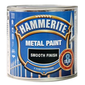Antikoroziniai dažai HAMMERITE Smooth Finish, 250 ml, juodos sp., blizgūs
