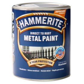 Antikoroziniai dažai HAMMERITE Smooth Finish, 250 ml, žalios sp., blizgūs