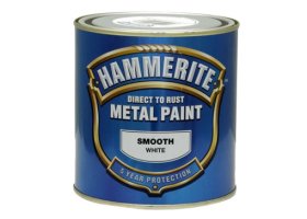 Antikoroziniai dažai HAMMERITE Smooth Finish, 750 ml, baltos sp., blizgūs