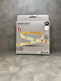 Šviesos diodų juosta EUROLIGHT Toronto, LED 5 m, 8 W / m, IP20, 4000K, 24V, 640 lm / m, 8mm pločio, S24-8W4-3YIP20