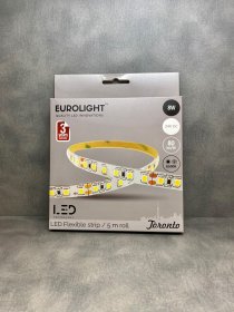 Šviesos diodų juosta EUROLIGHT Toronto, LED 5 m, 8 W / m, IP20, 6500K, 24V, 640 lm / m, 8mm pločio, S24-8W6-3YIP20