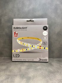 Šviesos diodų juosta EUROLIGHT Toronto, LED 5 m, 14 W / m, IP20, 3000K, 24V, 1120 lm / m, 8mm pločio, S24-14W3-3YIP20