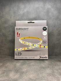 Šviesos diodų juosta EUROLIGHT Toronto, LED 5 m, 14 W / m, IP20, 6500K, 24V, 1120 lm / m, 8mm pločio, S24-14W6-3YIP20