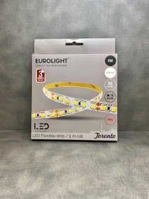 Šviesos diodų juosta EUROLIGHT Toronto, LED 5 m, 8 W / m, IP65, 6500K, 24V, 640 lm / m, 8mm pločio, S24-8W6-3YIP65