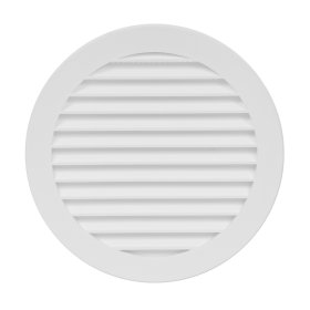 Ventiliacinės grotelės EUROPLAST VR125, d125, plastikinės, baltos spalvos