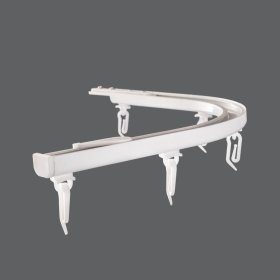 Lenktas kampas (900) HESORA, universalus, aliuminio, baltos sp., sukompektuotas, Nr. AP 04