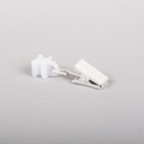 Kilputės HESORA, plastikinės, slankiojančios, su metaliniu segtuku, baltos sp., 1 pak./30 vnt., Nr. U 336