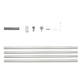 Vėliavos stiebas, aliuminis, surenkamas, 6 m