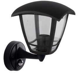 Lauko šviestuvas ORRO P6046S.E, E27, 1 x 60 W, IP44, sieninis, su judesio davikliu, juodos sp., A170620091