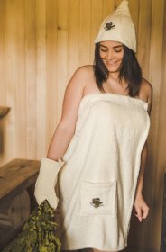 Pirties prijuostė, 75 x 150 cm, kreminė