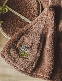 Pirties kepurė, medvilninė, ruda