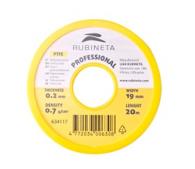 Teflono juostelė prof. RUBINETA, 20 m x 19 mm x 0,20 mm, 090853