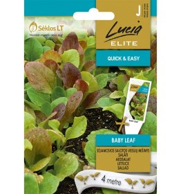 Daržovių sėklos LUCIA ELITE ELN salotos sėjamosios BABY LEAF, veislių mišinys, 4 m, J