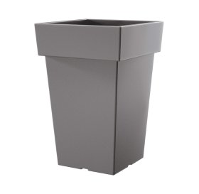 Plastikinis lauko vazonas LOFLY SQUARE, 23,4 x 23,4 x 35,6 cm., pilkos sp.
