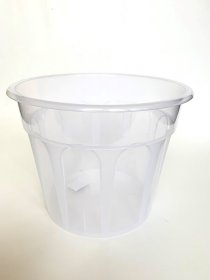 Kambarinis plastikinis vazonas KARO, orchidėjoms, aukštis 17 cm., skersmuo 17 cm.