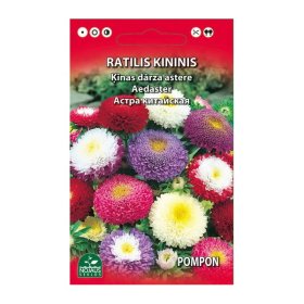 Gėlių sėklos, ratilis kininis Pompon, mišinys, 0,5 g., 0797