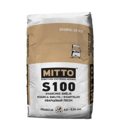 Kvarcinis smėlis MITTO S100, frakcija 0,00-0,04 mm, 25 kg