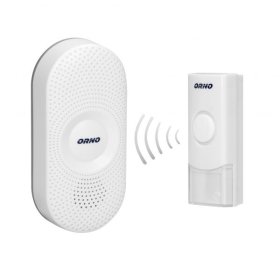 Skambutis ORNO Longa, 230V 50Hz, 36 mel., 300 m bevielis drėgmei atsparus mygtukas IP44, su 6 lygių garso reguliavimu, baltos sp., 02022S
