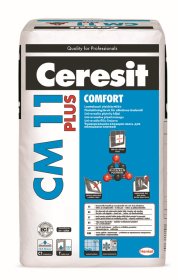 Plytelių klijai CERESIT CM11 COMFORT PLUS, C1 T, vidaus darbams, 25 kg