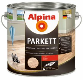 Alkidinis lakas ALPINA Parkettlack, 5 l, blizgus, skaidrus, skirtas medinėms grindims