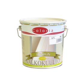 Lakas COLORIA Design Valkokuulto, 2,7 l, pagamintas vandens pagrindu, baltos spalvos